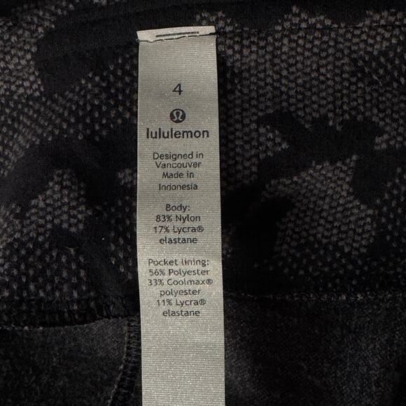 Lululemon SZ 4 Run Briskley 1/2 Zip Jacket Camo Long Sleeve Stretch Zip Pocket - Picture 10 of 11